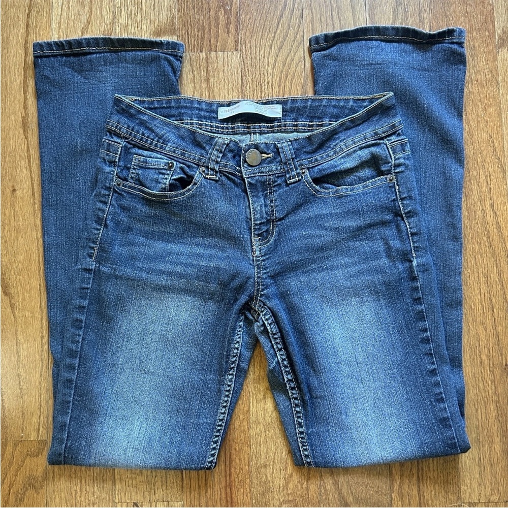Low Rise No Boundaries Jeans Juniors 11 Flare Bootcut Dark Wash Y2K